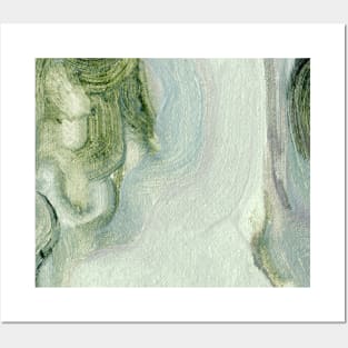 Abstract Oil Painting Mint Green 1c24 Posters and Art